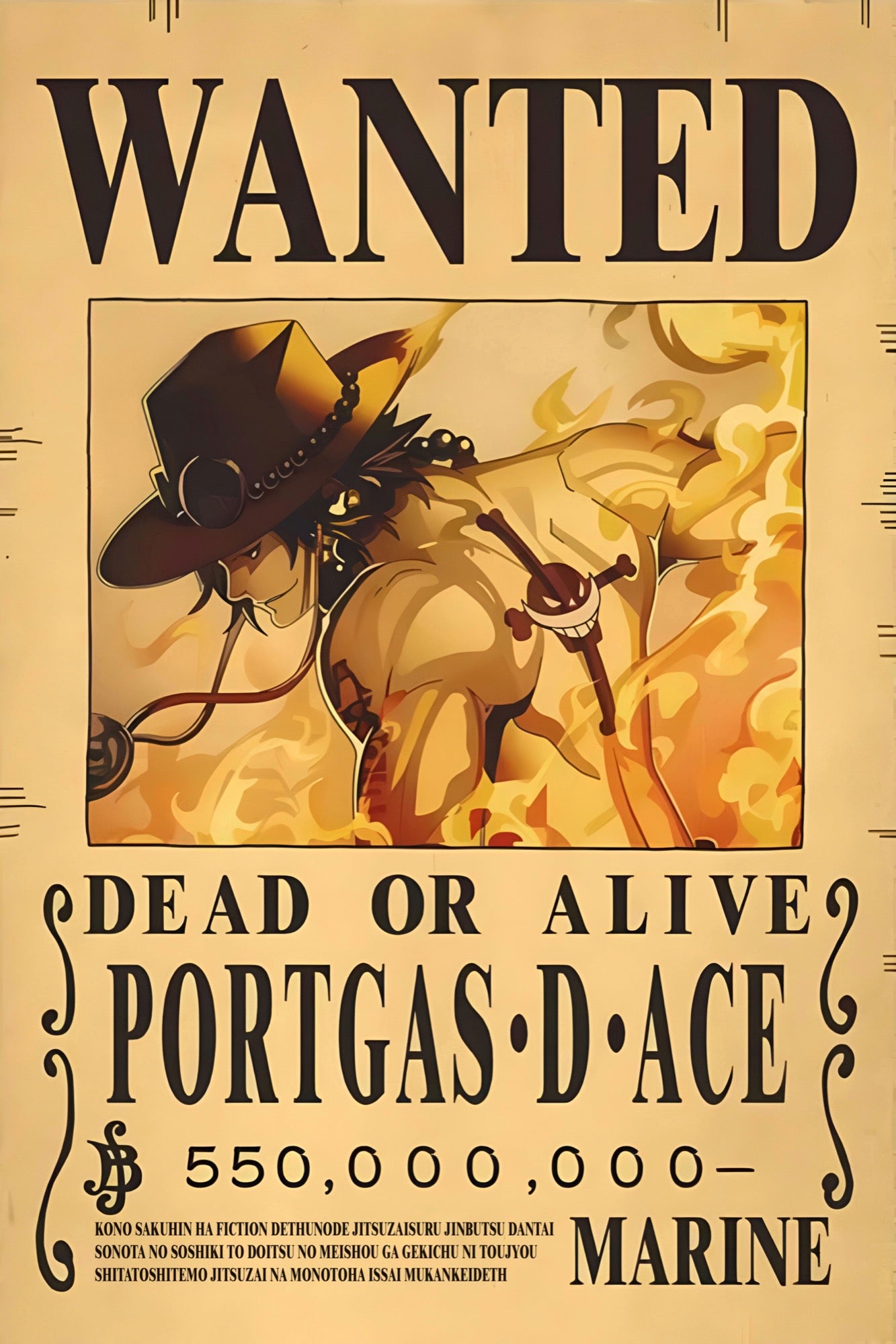 OnePiece Portgas D Ace Wanted