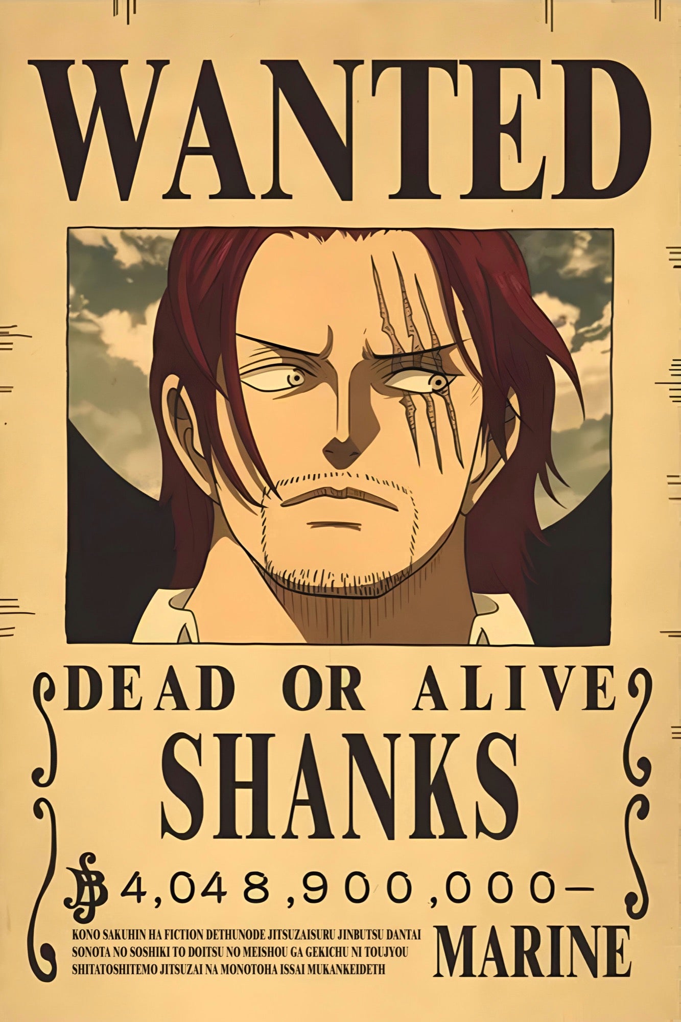 OnePiece Shanks Wanted