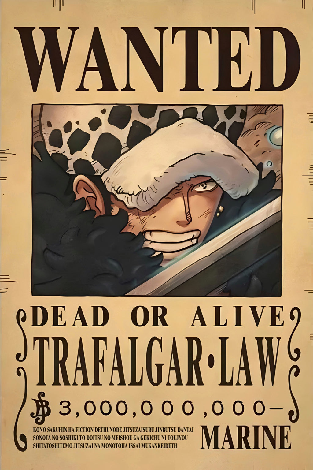 OnePiece Trafalgar Law Wanted