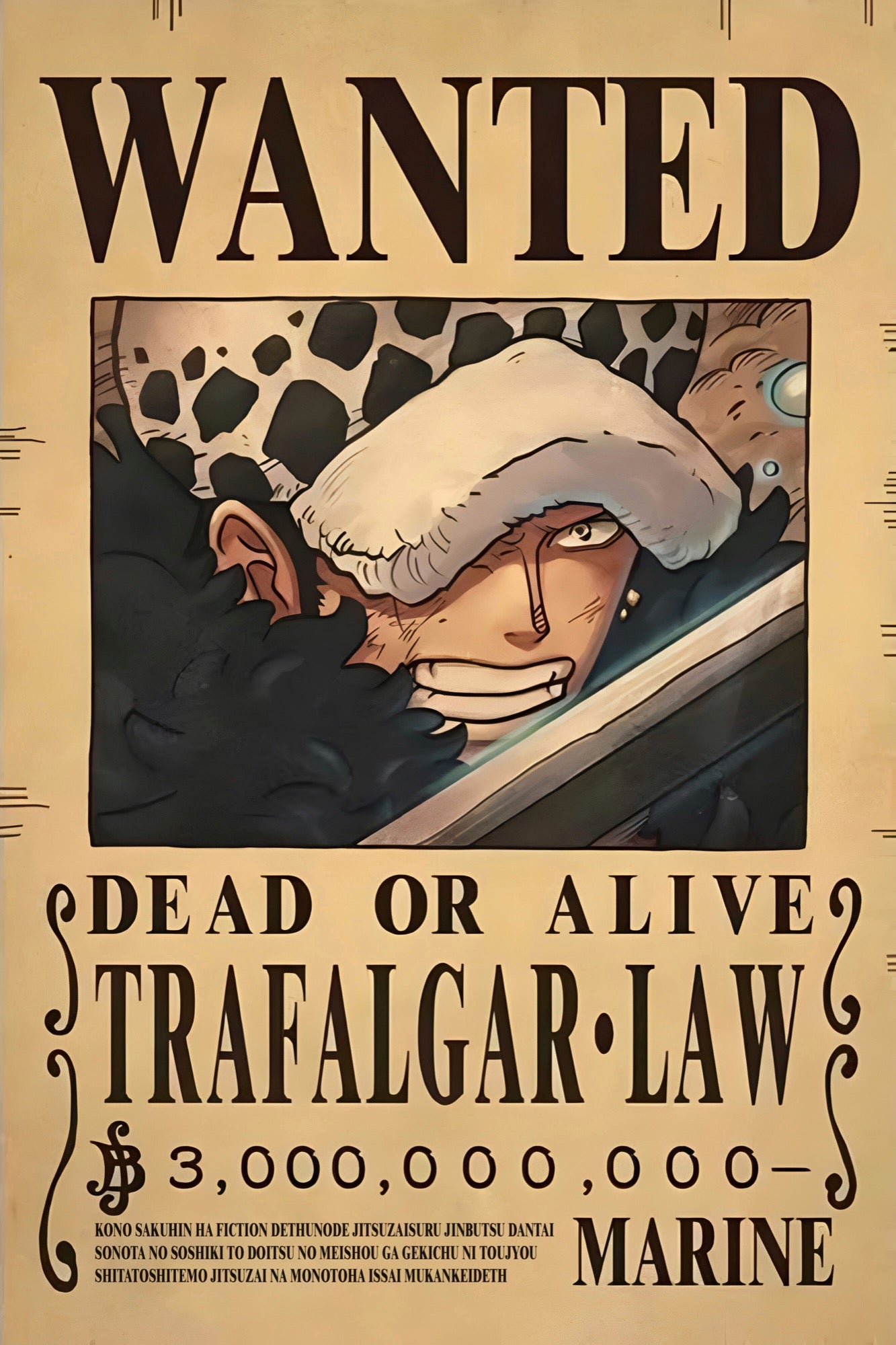 OnePiece Trafalgar Law Wanted